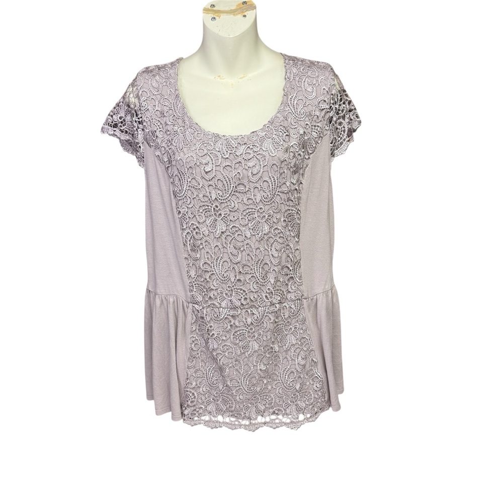 Maurices Delicate Lace Top in Light Purple size 1